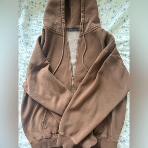 brown brandy melville zip up!